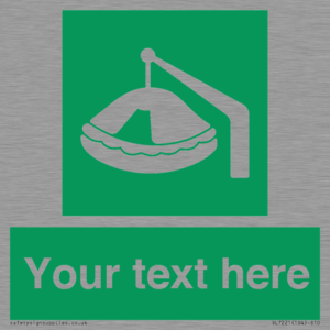 Custom sign Safe condition Davit-launched liferaft